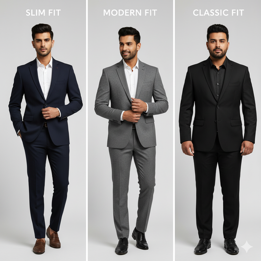 Tailor-Made Confidence: Decoding the 3 Main Suit Fits (Slim, Classic, and Modern)