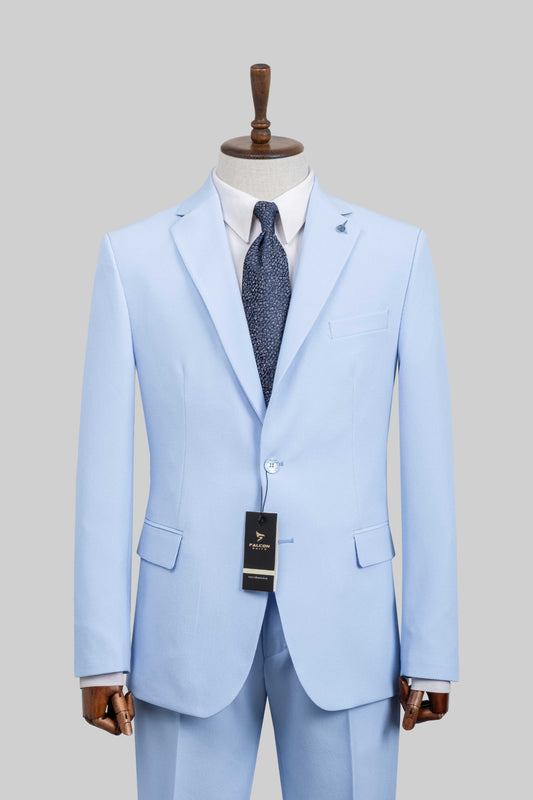 Sky Regent – European Powder Blue 2-Piece Suit