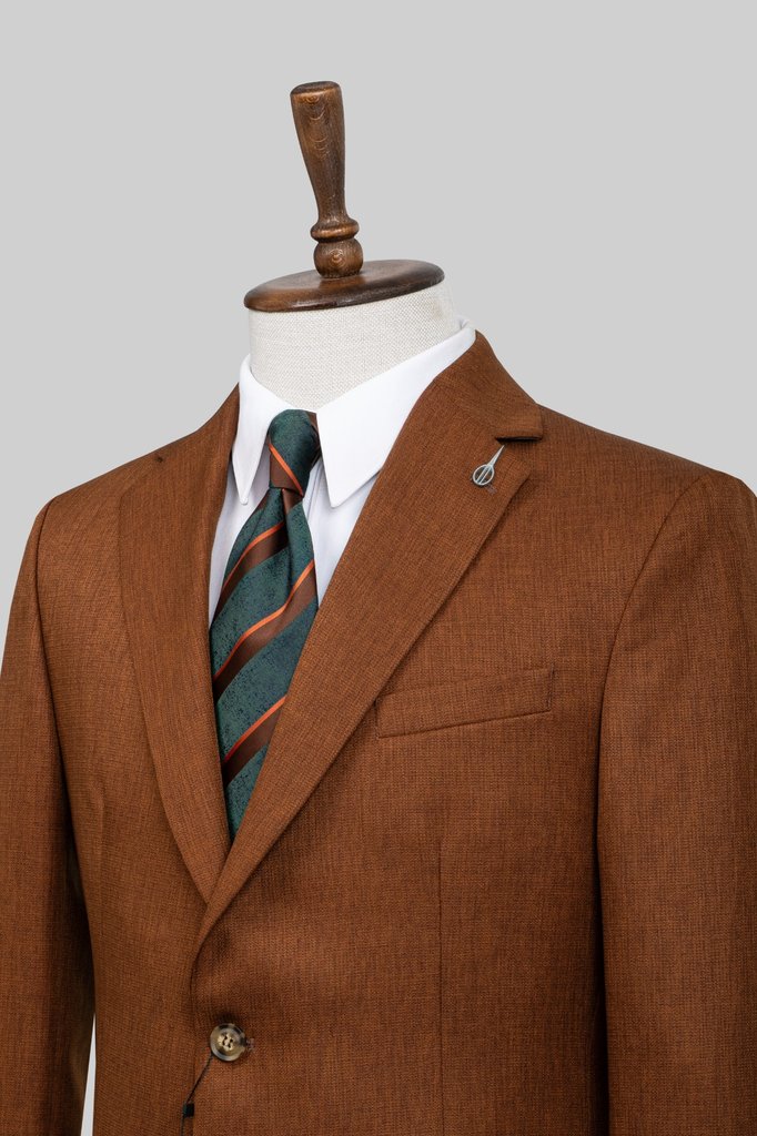 Chestnut Charm – European Copper Brown 2-Piece Suit