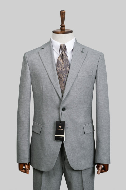 Silver Mist – European Light Grey 2-Piece Suit
