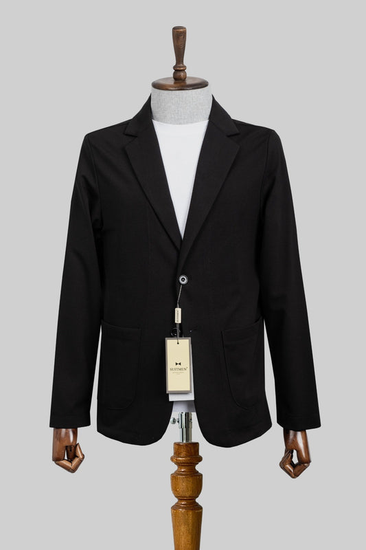 Jet Ease – Lightweight Stretch Shacket-Blazer (Black)