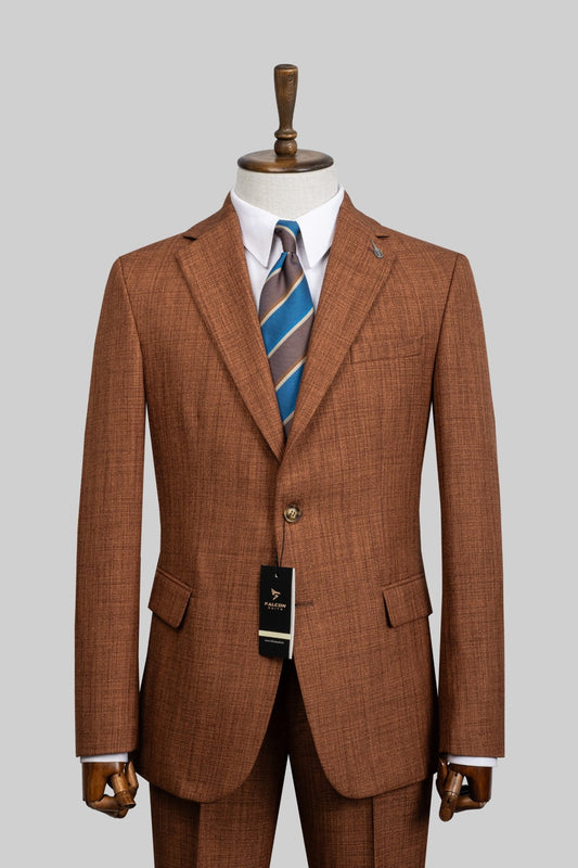 Terracotta Copper – European Textured 2-Piece Suit