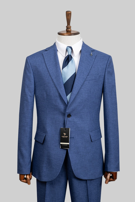 Azure Crest – European Sky Blue 2-Piece Suit