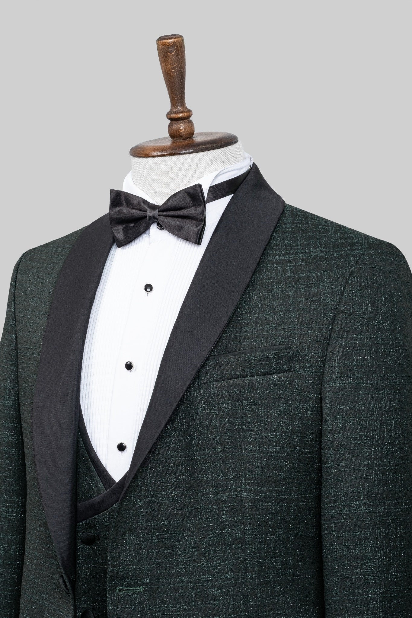 Midnight Emerald – 3 Piece European Dark Green Wedding Tuxedo