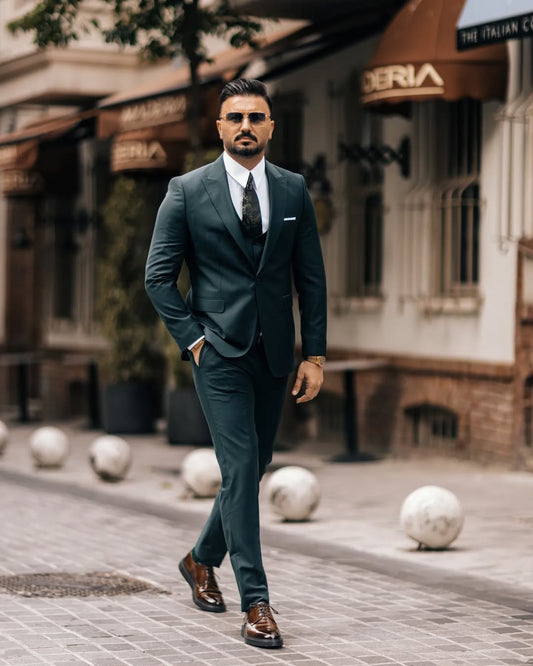Forest Green Three-Piece Suit