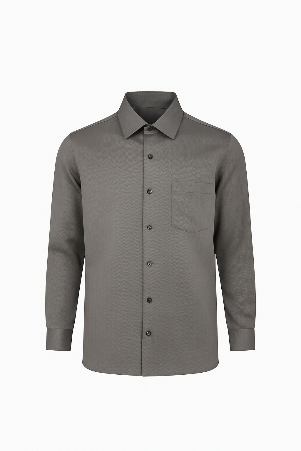 Imported Ash Grey Slim Fit Casual Shirt for Men