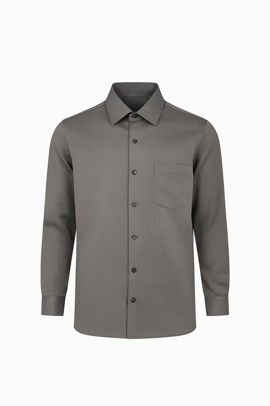 Imported Ash Grey Slim Fit Casual Shirt for Men