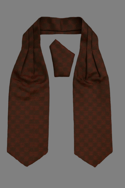 Men’s Luxurious Imported Ascot Tie with Matching Pocket Square – Multi-Color Variants