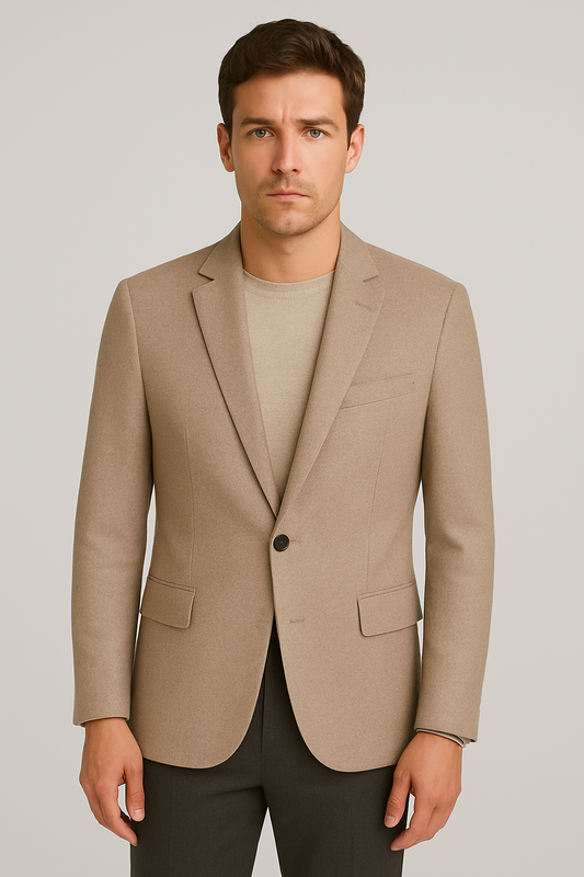 Pink Textured Slim Fit Blazer (Imported)