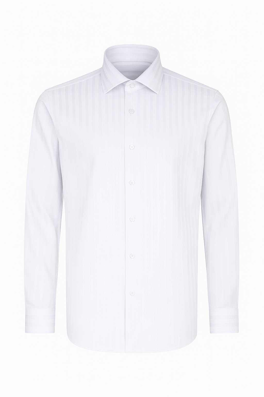 Men's Premium Striped Casual Shirt – Imported Luxury Cotton Blend (Black, White, Sky Blue)