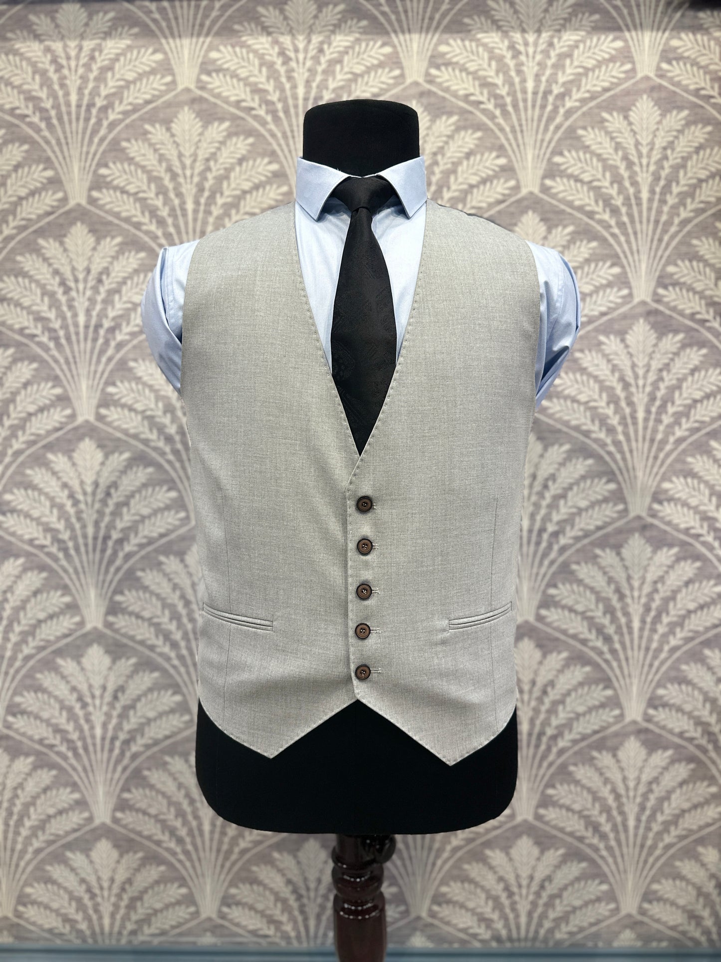 Green Check Three-Piece Slim fit Suit (Imported)