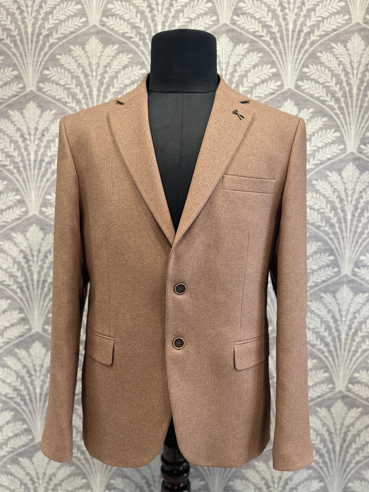 Dusty Rose Brown Blazer - Slim Fit (Imported)