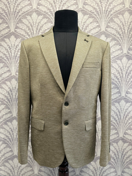 Ivory Check Slim Fit Blazer (Imported)