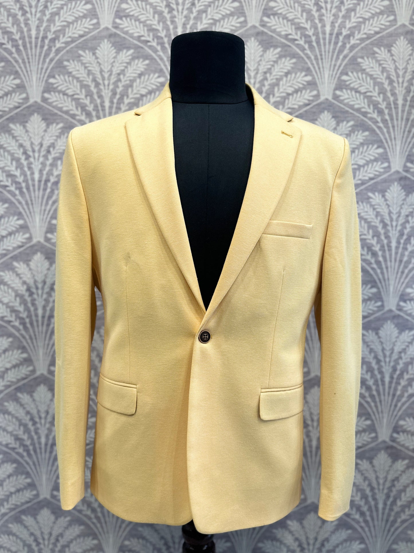 Sunshine Yellow Single Button Blazer Slim-fit (Imported)