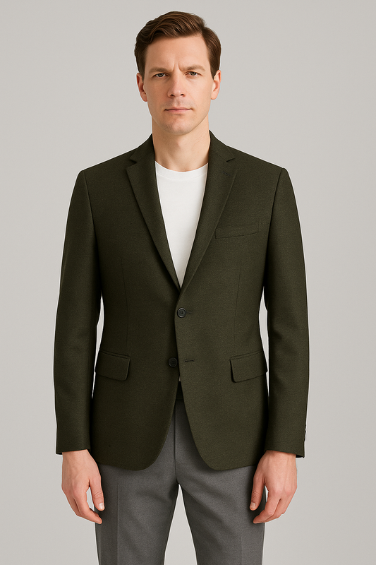 Jungle Green Slim Fit Blazer (Imported)
