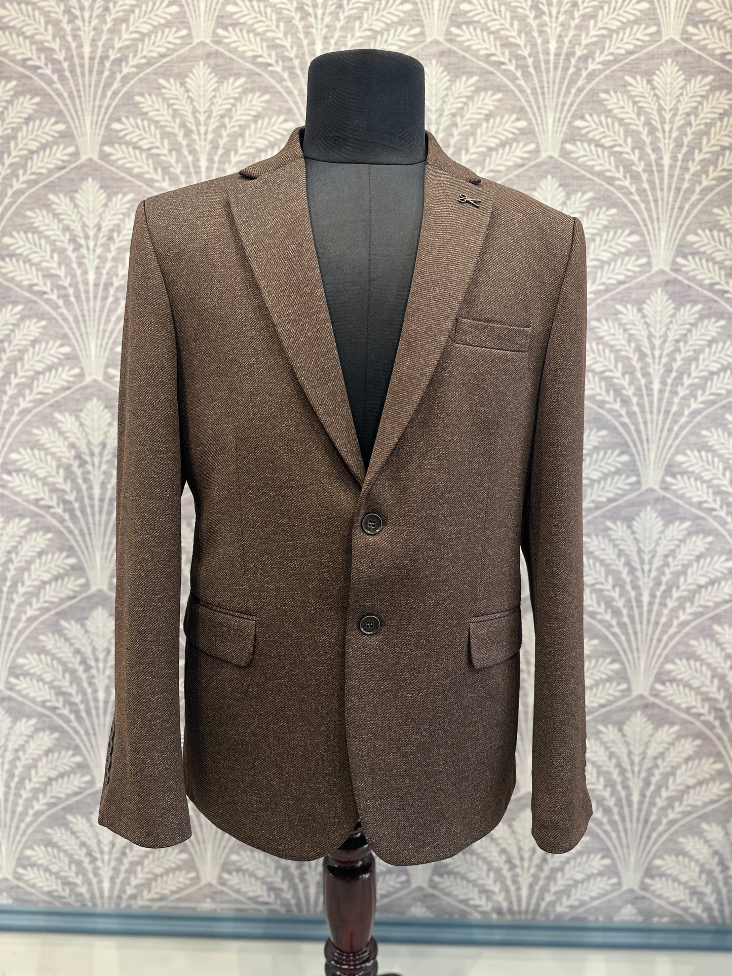 Peanut Brown Slim Fit Blazer (Imported)