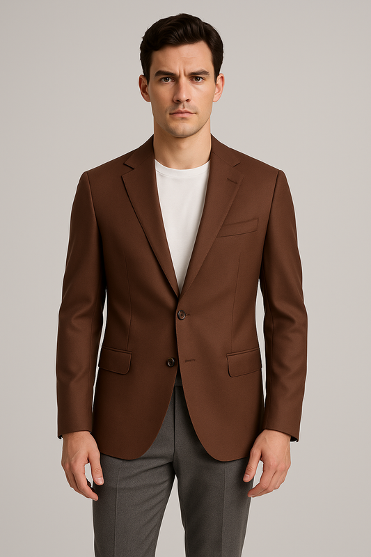 Brick Red Blazer Slim-fit (Imported)