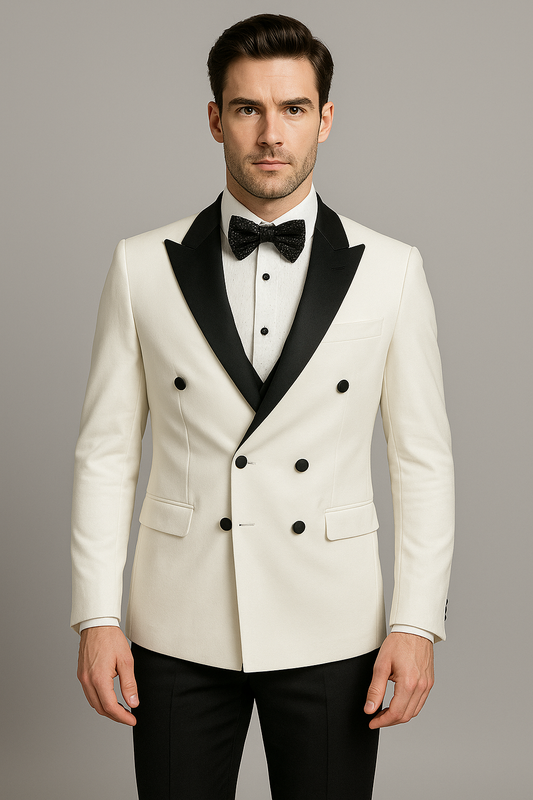 Ivory Noir Slim Fit Tuxedo – 2 Piece Set
