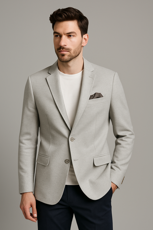 Light Grey Blazer – Regular Fit (Indian Collection)