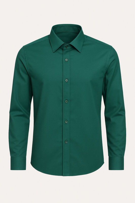 Teal Green Slim Fit Formal Shirt for Men – Imported Premium Office Wear
