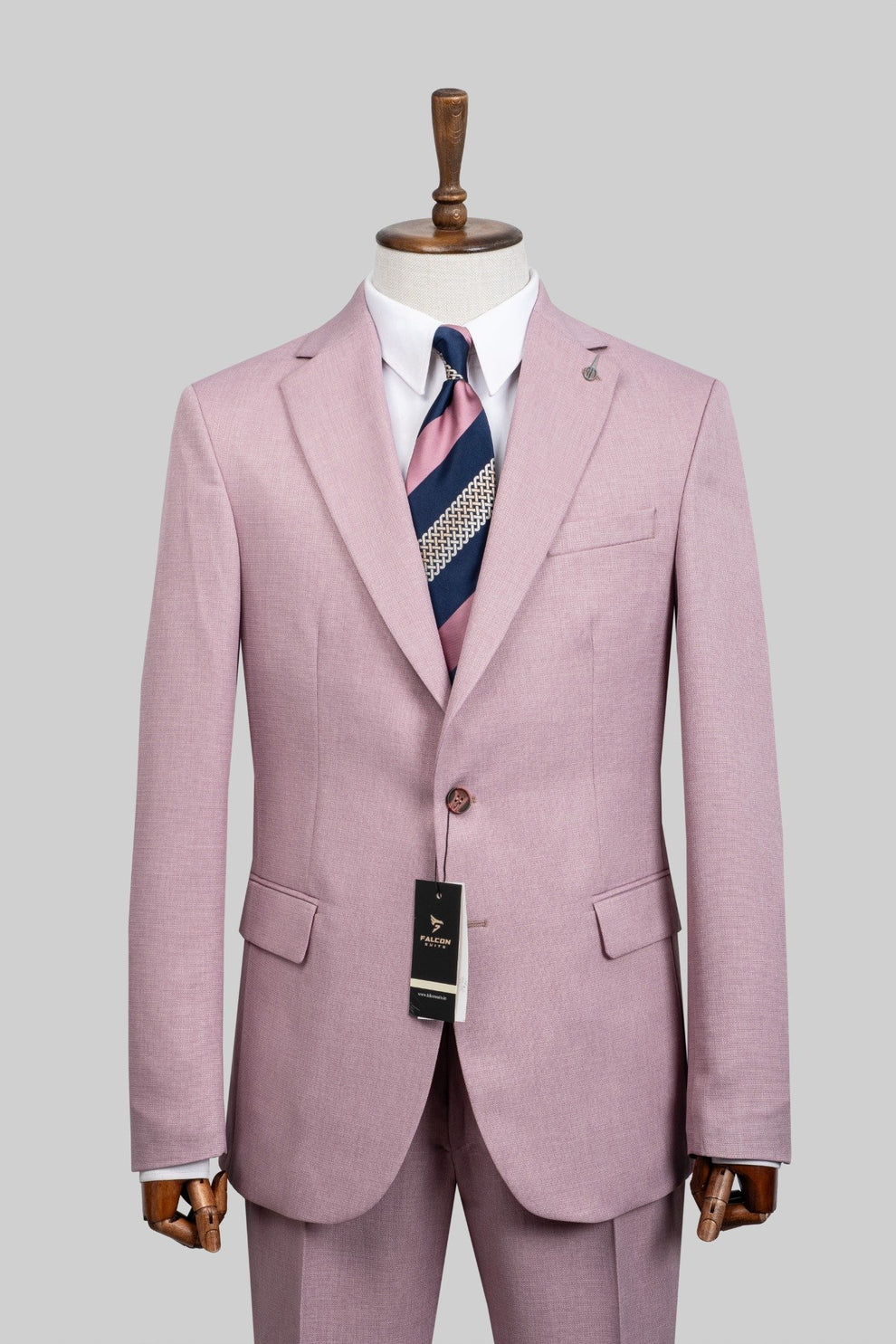Rosewood Charm – European Pink 2-Piece Suit – Falcon Suits