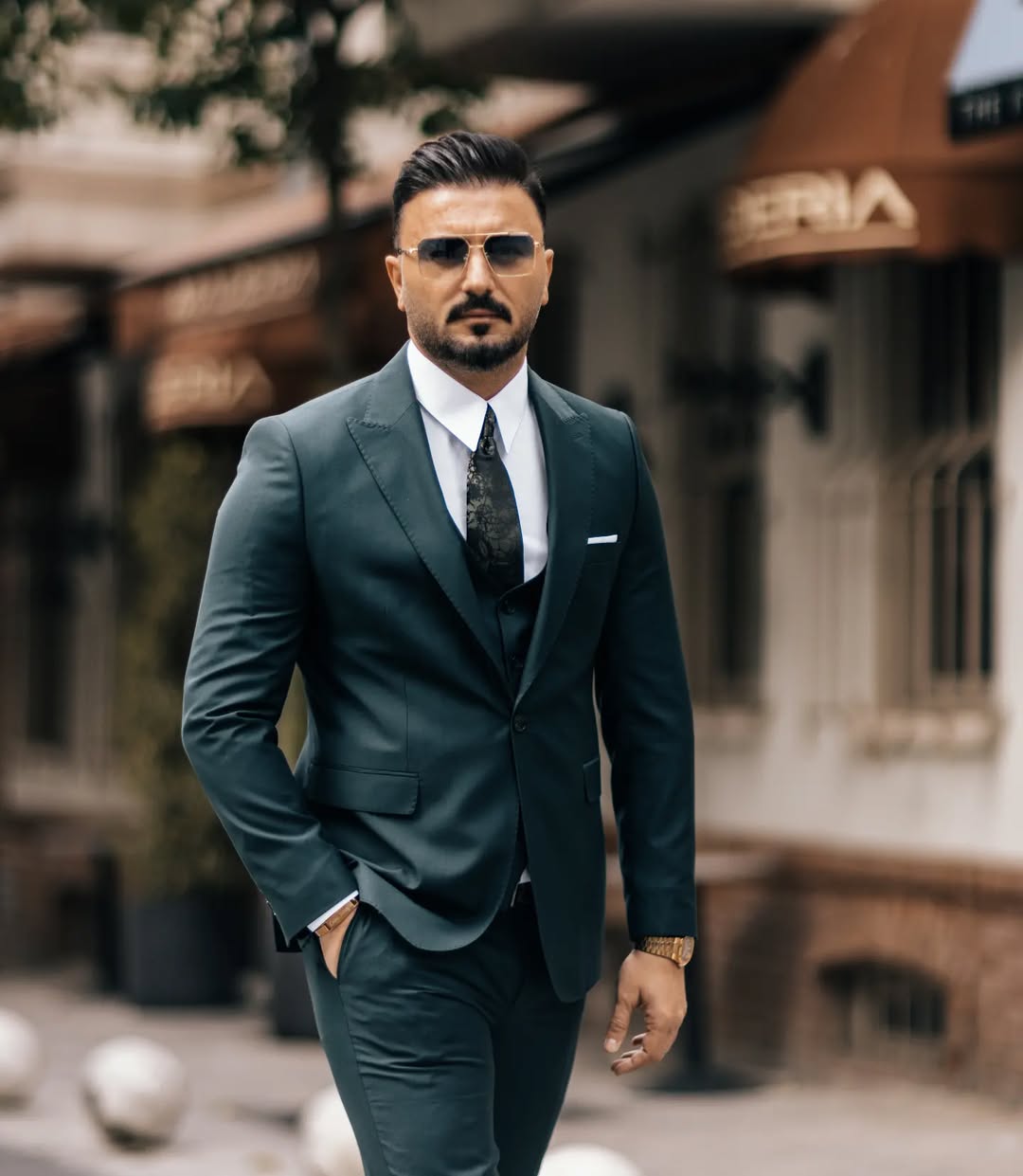 Forest Green Three-Piece Suit