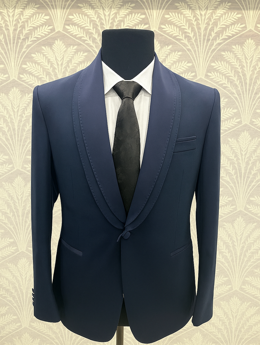 Imported Midnight Navy Slim Fit 2-Piece Tuxedo Suit for Men – Party &amp; Reception Wear
