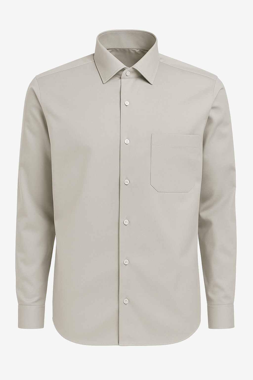 Men's Light Olive Formal Shirt – Imported Luxury Cotton Blend for Elegant Office Wear