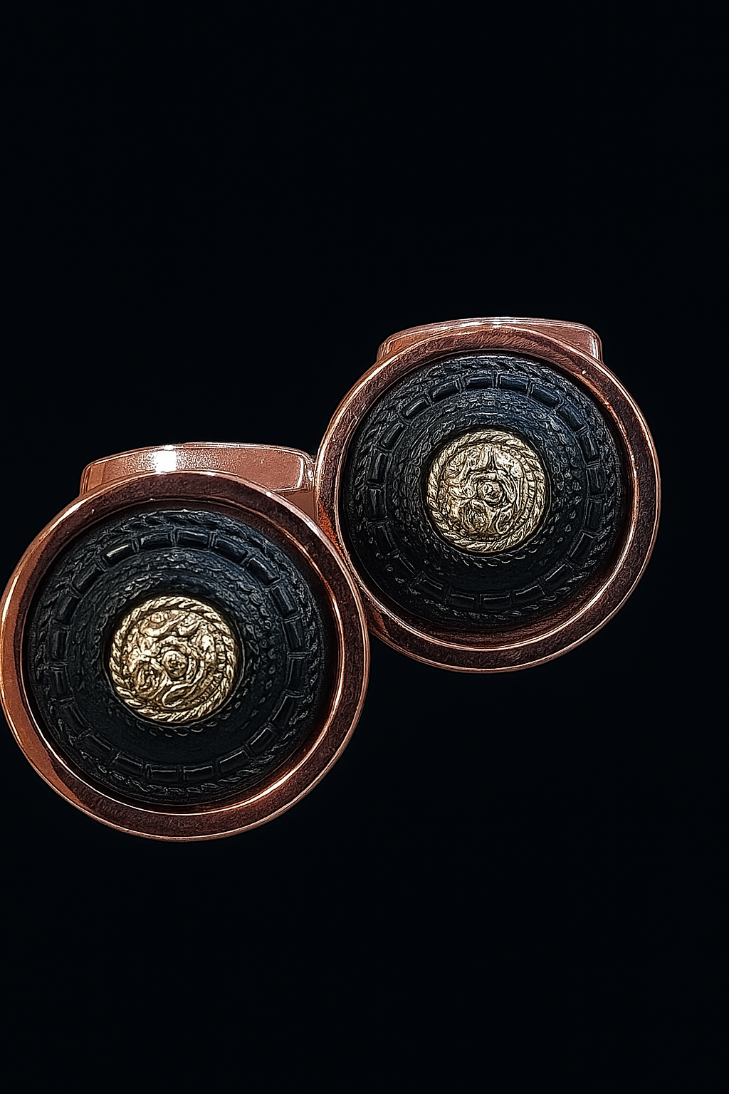 Luxurious Imported Round Cufflinks – Red, White &amp; Black Variants