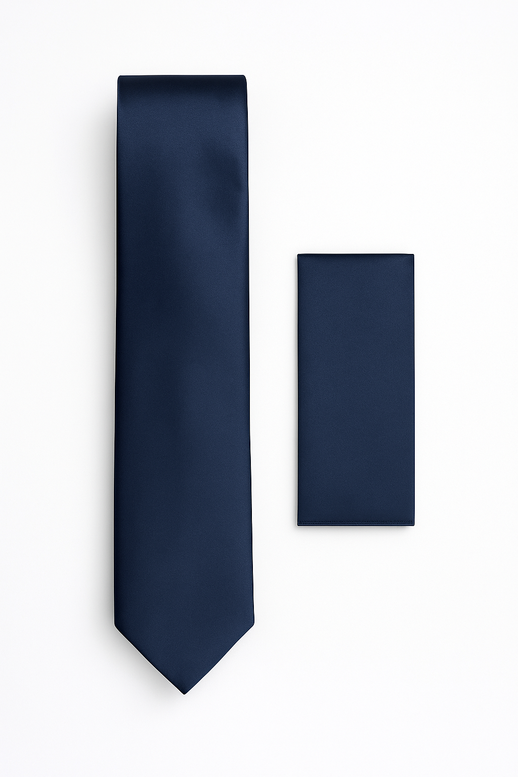 Men’s Luxurious Imported Plain Broad Tie with Matching Pocket Square – Classic Formal Set (Brown, Blue, Navy, Red)