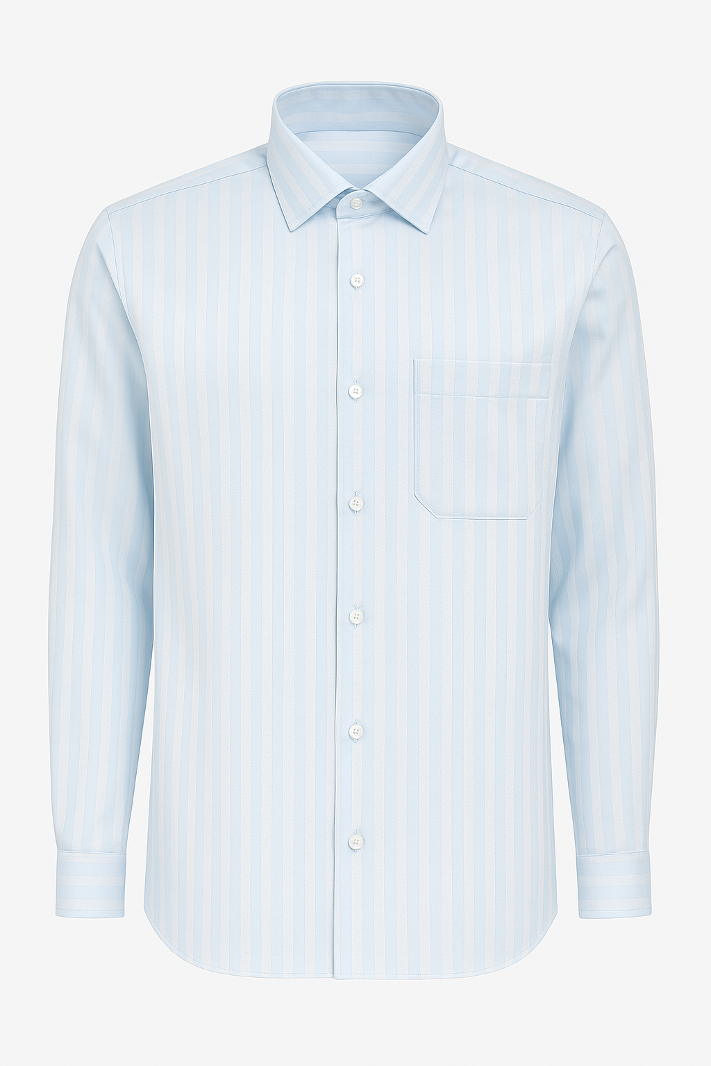 Men's Premium Striped Casual Shirt – Imported Luxury Cotton Blend (Black, White, Sky Blue)