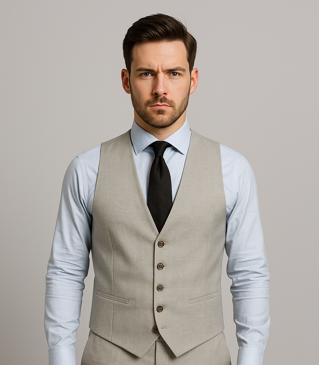 Green Check Three-Piece Slim fit Suit (Imported)