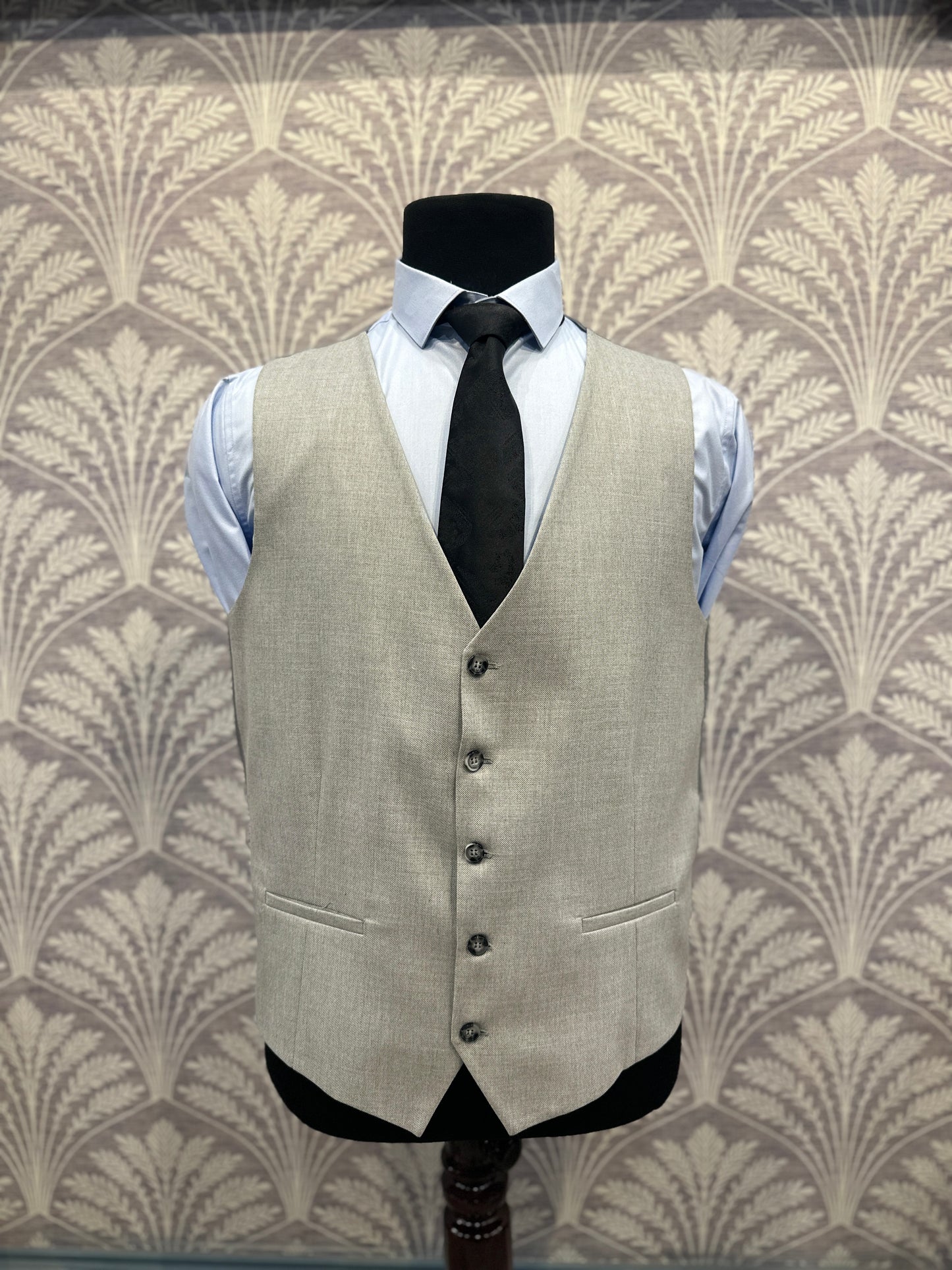 Ash Grey Slim Fit Three-Piece Suit (Imported)