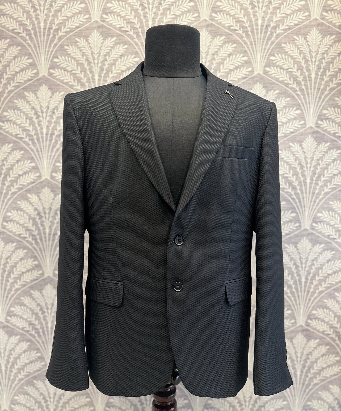 Midnight Black Blazer - Slim Fit