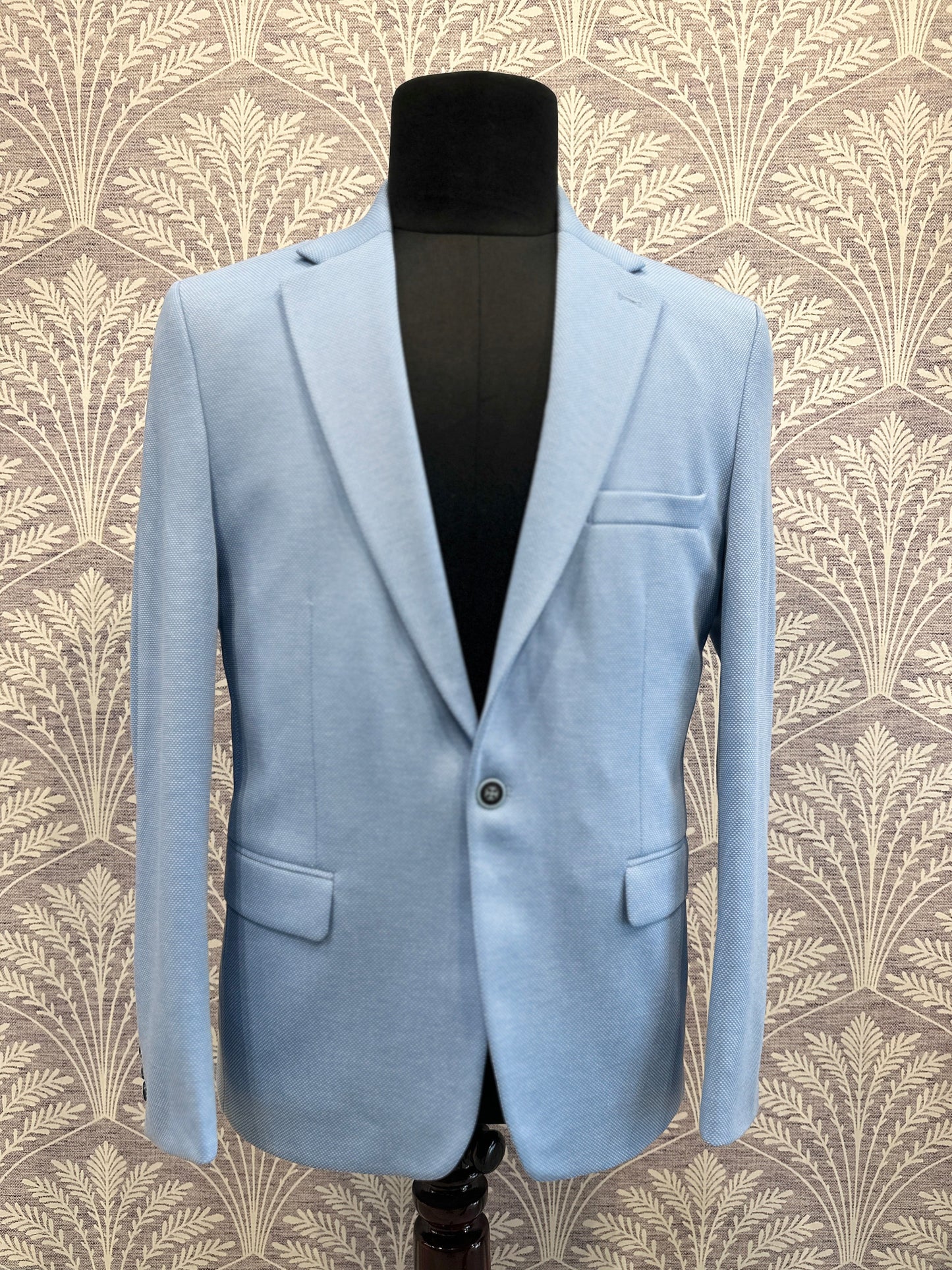 Light Blue Polka Dot Blazer Slim-fit (Imported)
