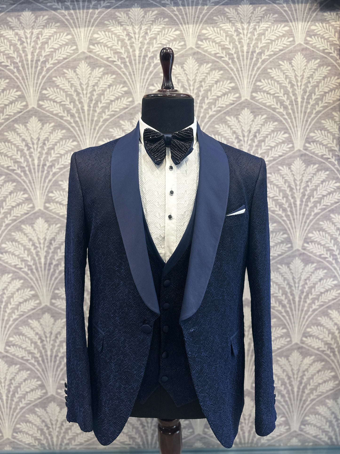 Midnight Haze Slim Fit Tuxedo – 3 Piece Ensemble