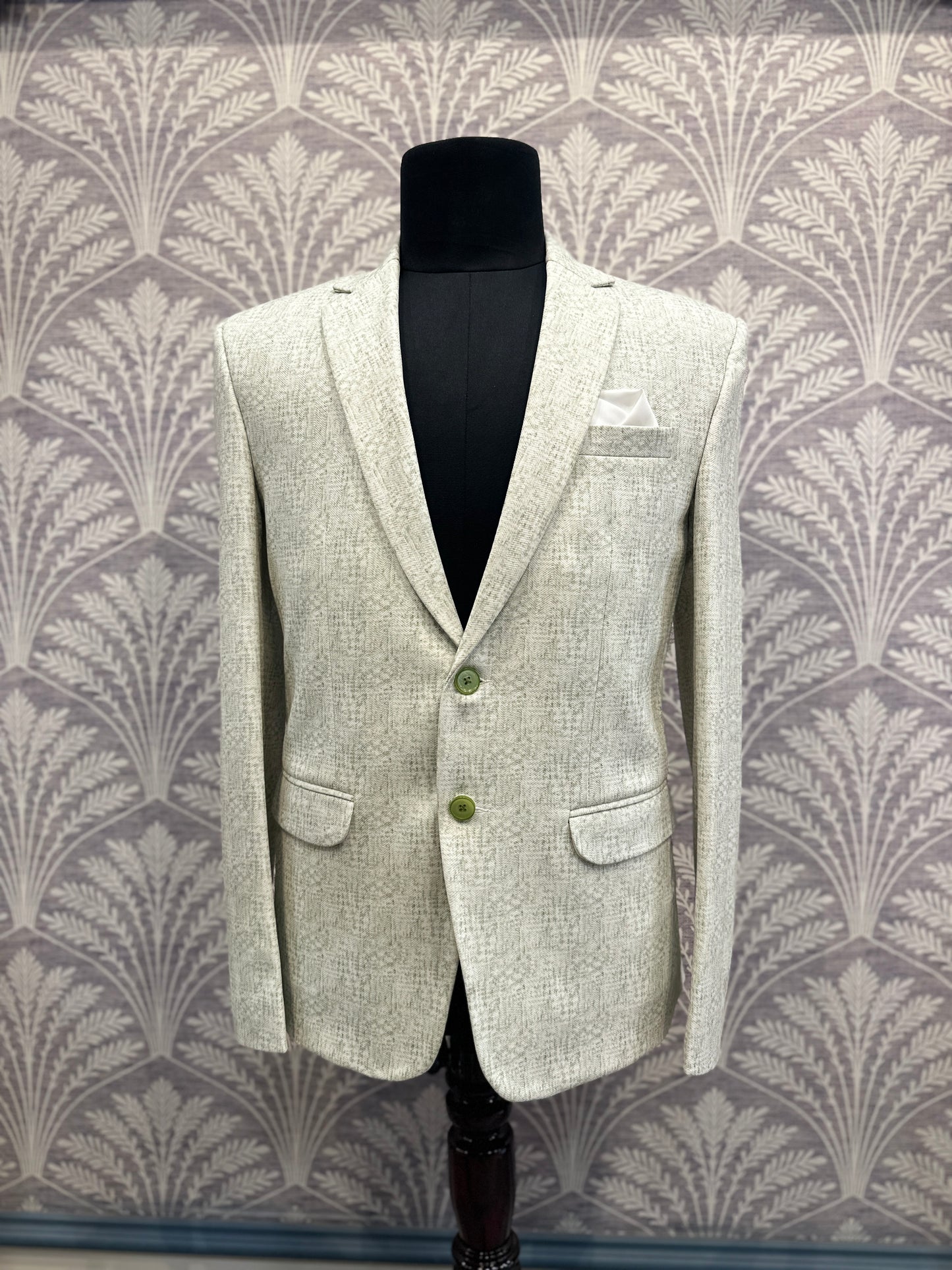 Mint Green Men’s Blazer – Regular Fit (Indian Collection)