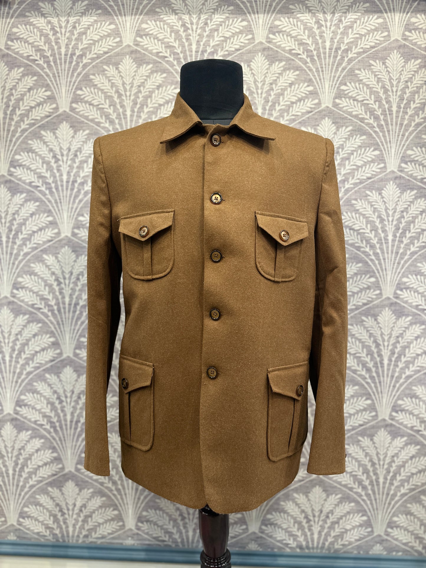 Brown Four-Pocket Blazer – Regular Fit (Indian Collection)